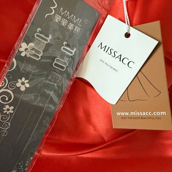Missacc Off-Shoulder Papaya Evening Gown β New with Tags, Size 6 - Picture 7 of 7